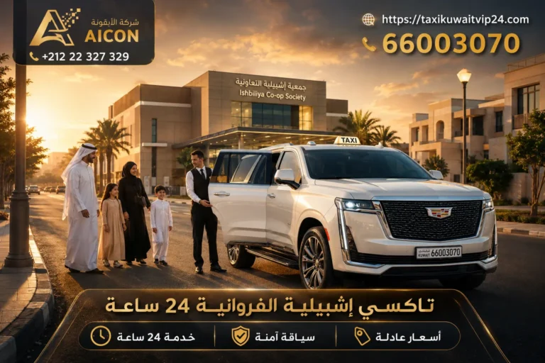 تاكسي إشبيلية الفروانية 24 ساعة توصيل عائلي فاخر أمام جمعية إشبيلية 66003070 AICON