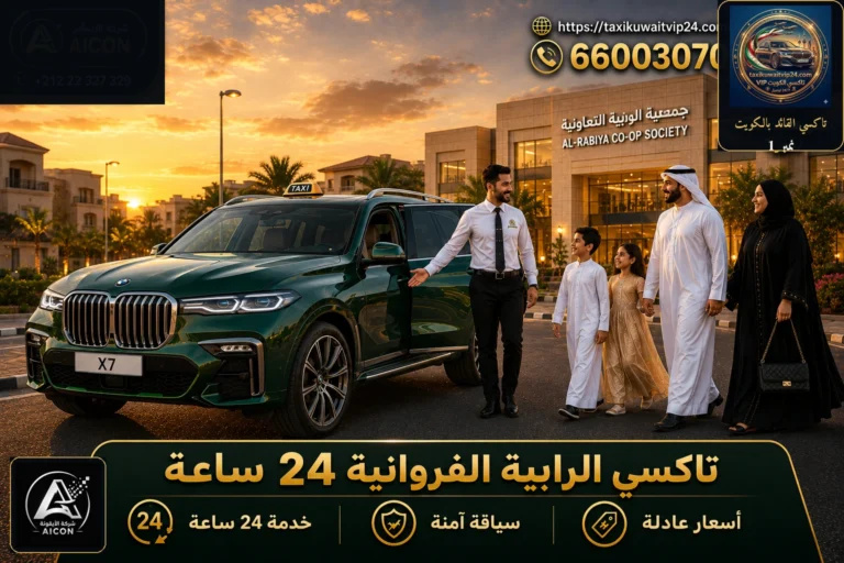 تاكسي الرابية الفروانية 24 ساعة توصيل عائلي فاخر أمام جمعية الرابية 66003070 AICON