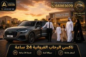 تاكسي الرحاب الفروانية 24 ساعة توصيل عائلي فاخر سيارة أودي أمام جمعية الرحاب 66003070 AICON