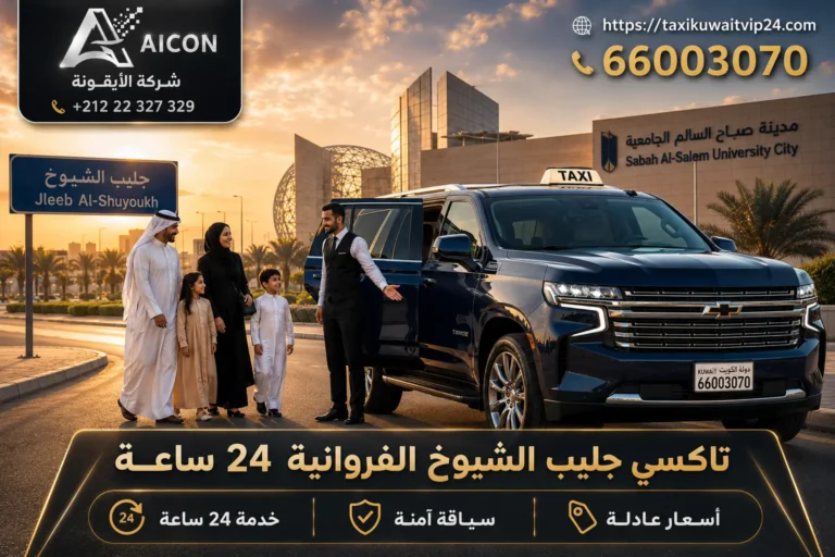 تاكسي جليب الشيوخ الفروانية 24 ساعة توصيل عائلي فاخر 66003070 AICON