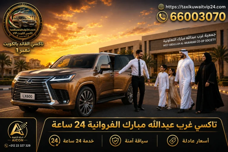 تاكسي غرب عبدالله مبارك الفروانية 24 ساعة توصيل عائلي فاخر أمام جمعية غرب عبدالله مبارك 66003070 AICON