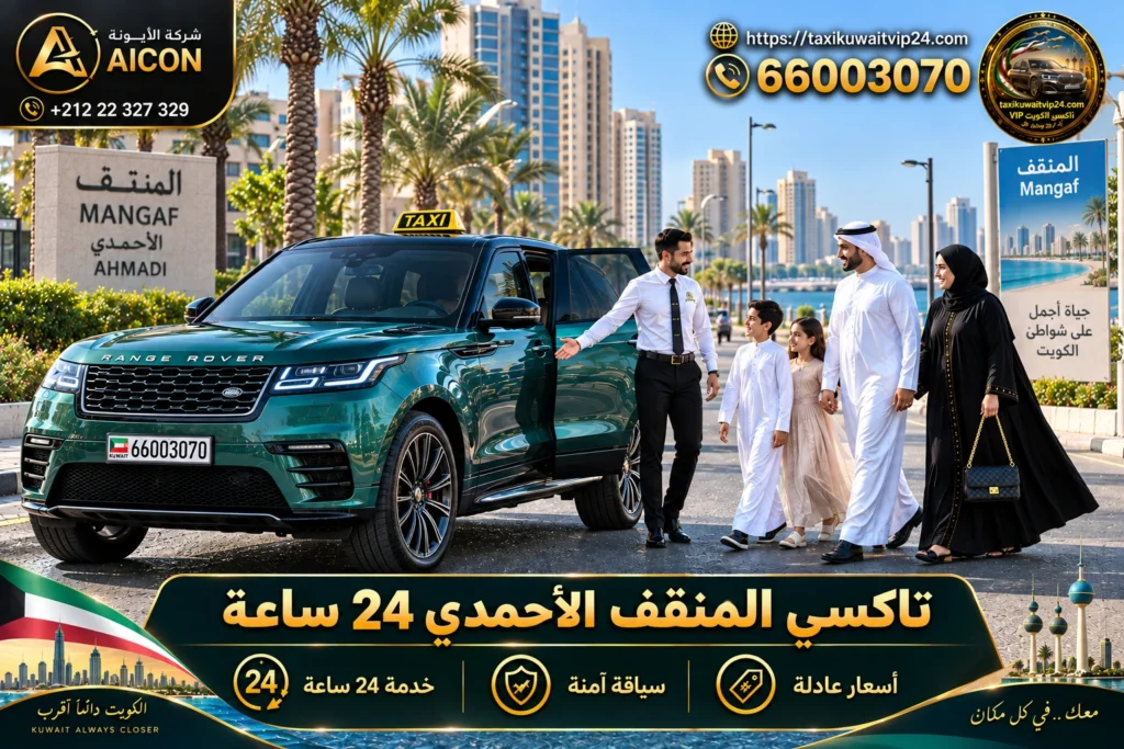 تاكسي المنقف الأحمدي 24 ساعة توصيل عائلي فاخر سيارة رنج روفر بالمنقف 66003070 AICON